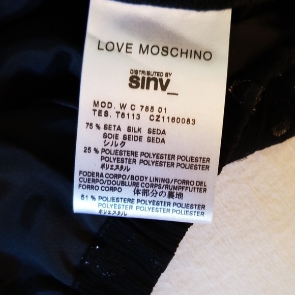 Love Moschino Lurex V-neck Sleeveless Top Black Size 6 - Picture 7 of 8